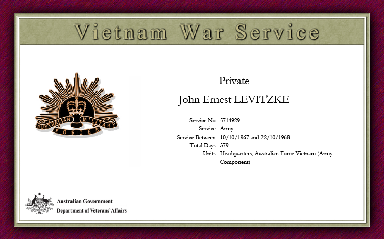 John Levititzke certificate