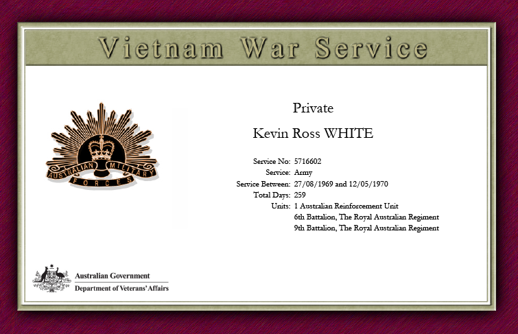 Kevin White certificate